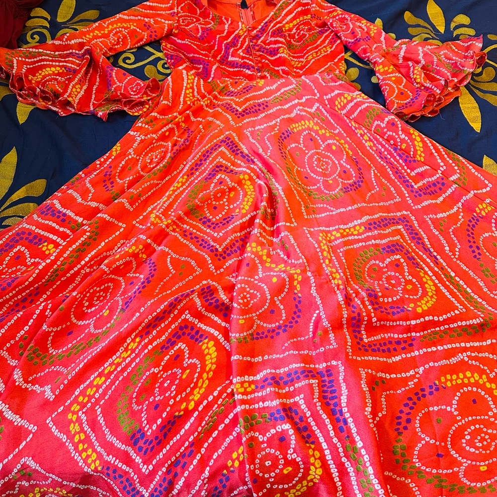 Indian party gown one piece dress small eid outfit